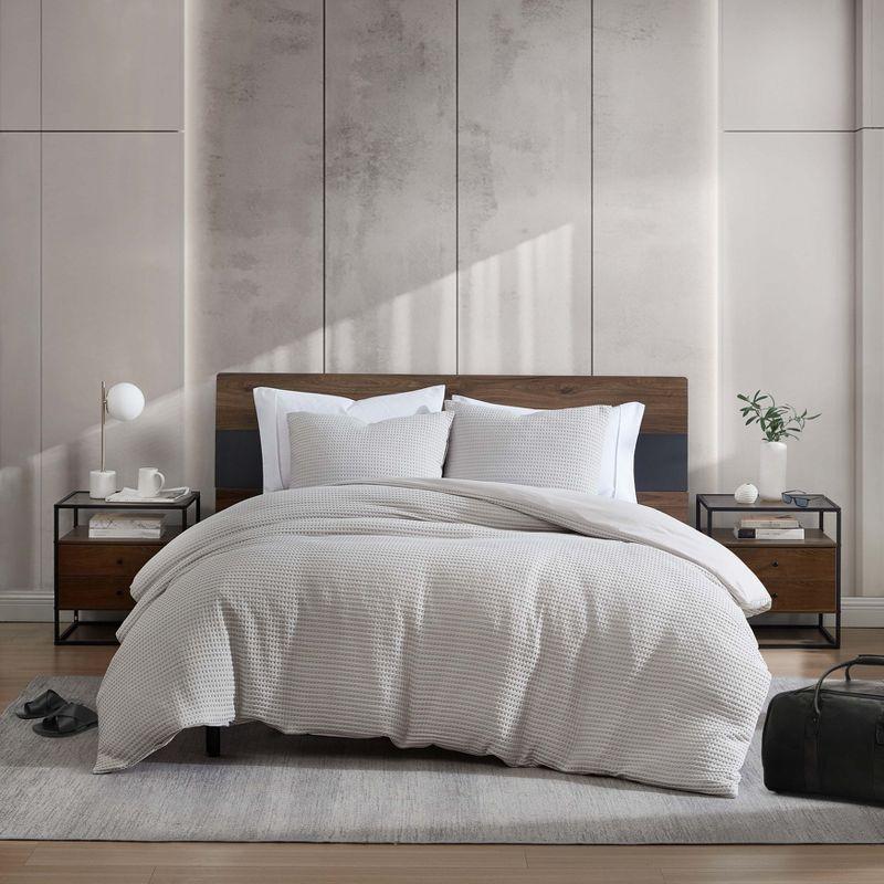 Kenneth Cole Kenneth Cole Solid Waffle Reversible Comforter Set