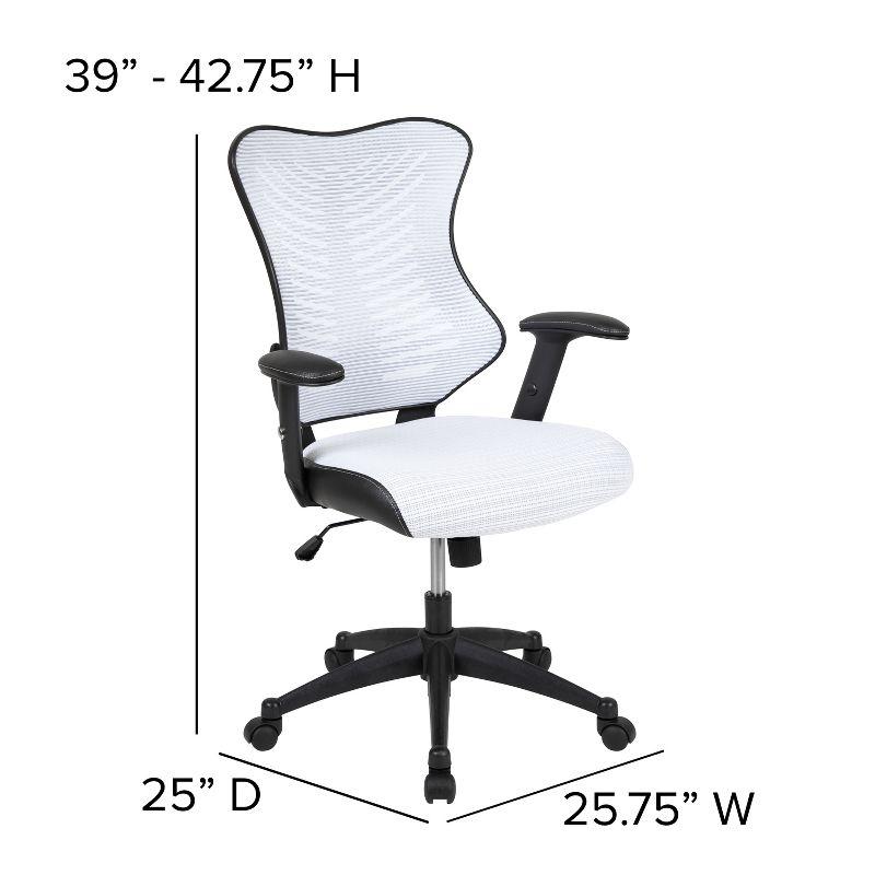 Flash Furniture High Back Designer Mesh Executive Swivel Ergonomic Office Chair with Adjustable Arms