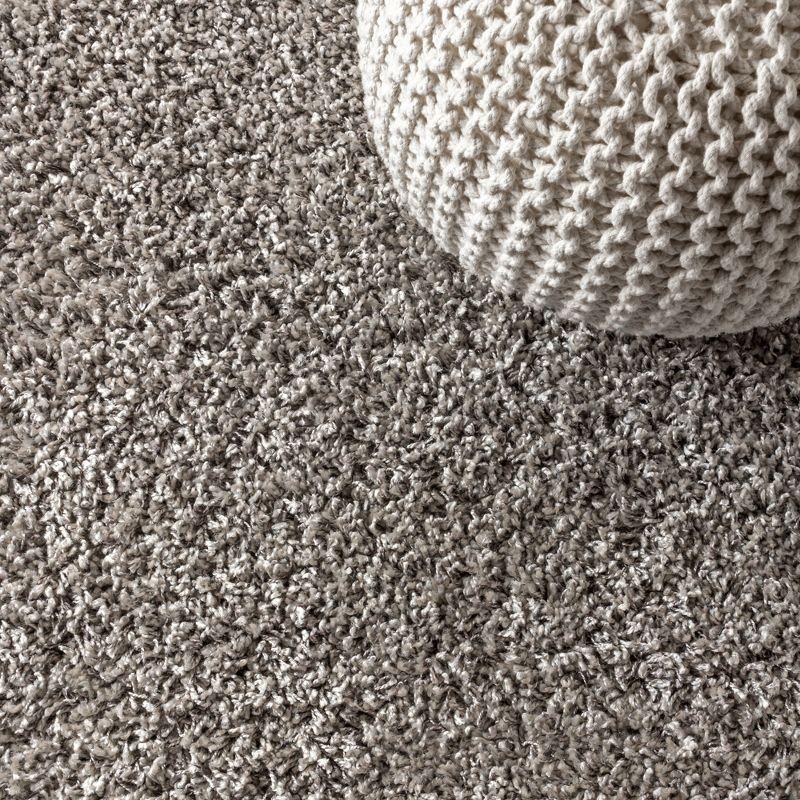 3'x5' Mercer Shag Plush Tassel Area Rug, Grey - JONATHAN Y