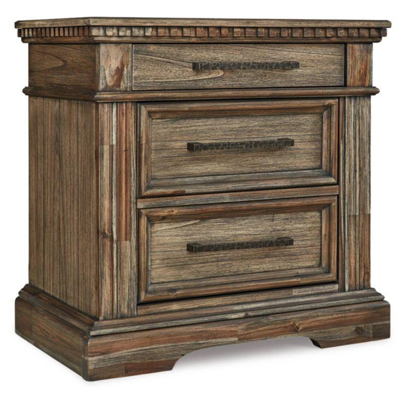 Markenburg 3 - Drawer Nightstand in Brown