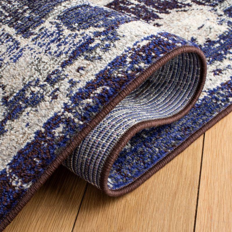 Madison MAD484 Power Loomed Indoor Area Rug - Black Purple/Beige - 4'x6' - Safavieh