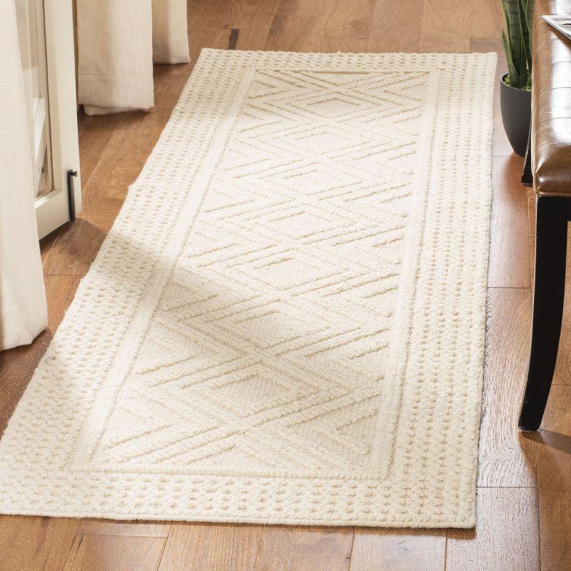 Vermont VRM212 Hand Woven Indoor Runner Rug - Ivory - 2'3"x14' - Safavieh
