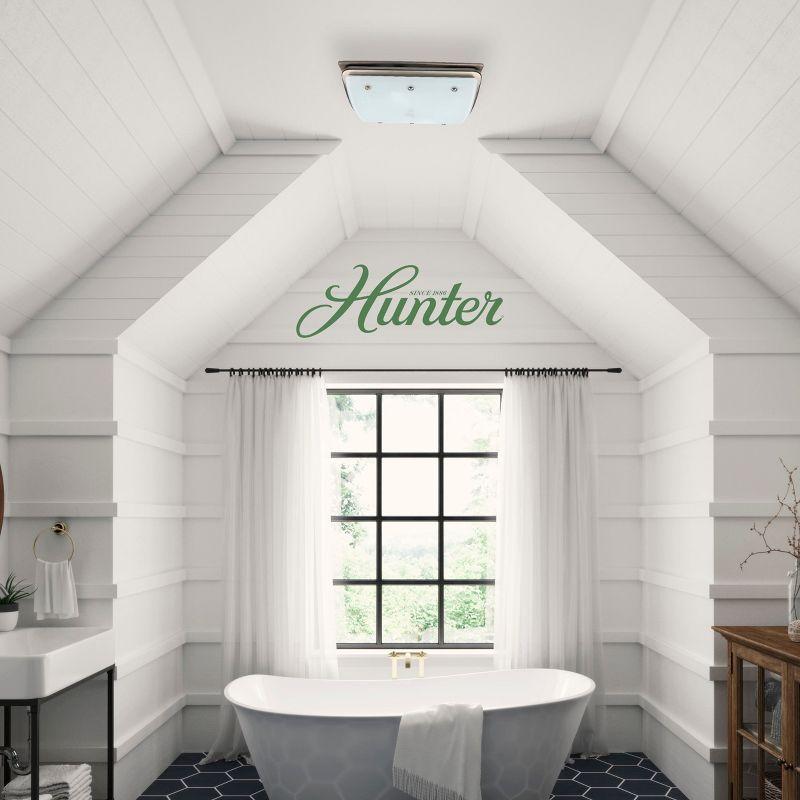 Hunter Ellipse 100 CFM Bathroom Exhaust Fan - Hunter Ceiling Fan with Light and Night Light – Bronze