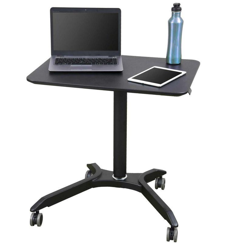 Stand Up Desk Store Pneumatic Adjustable Height Rolling Mobile Laptop Standing Desk Cart