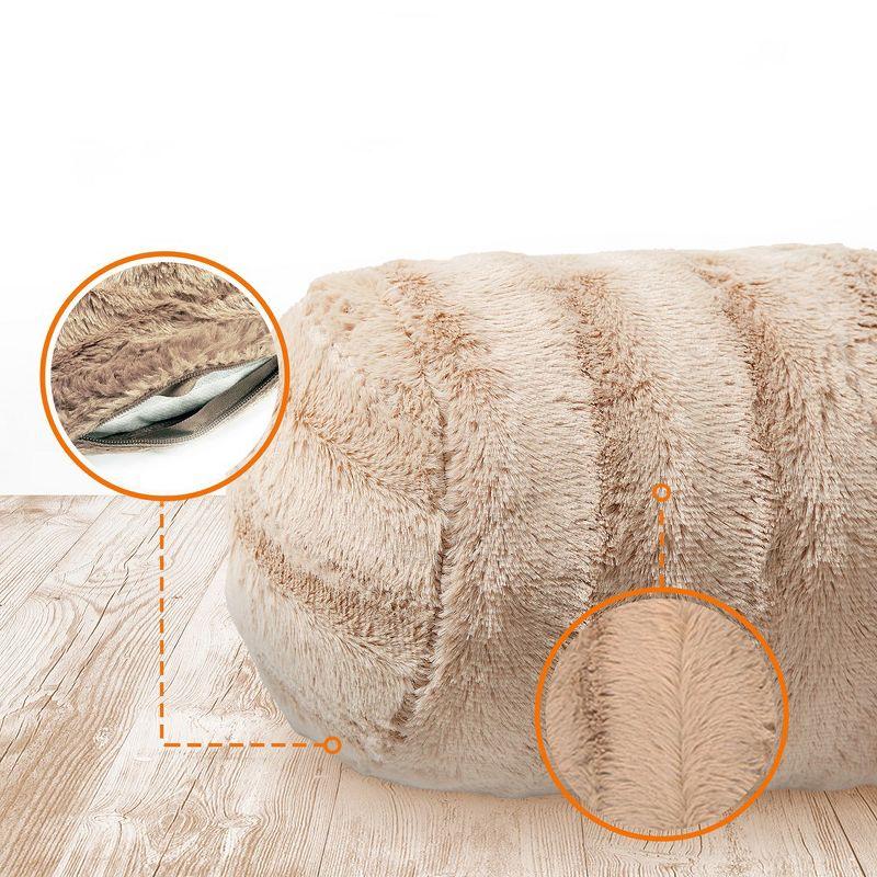 Cheer Collection Cheer Collection Faux Fur Bolster Pillow