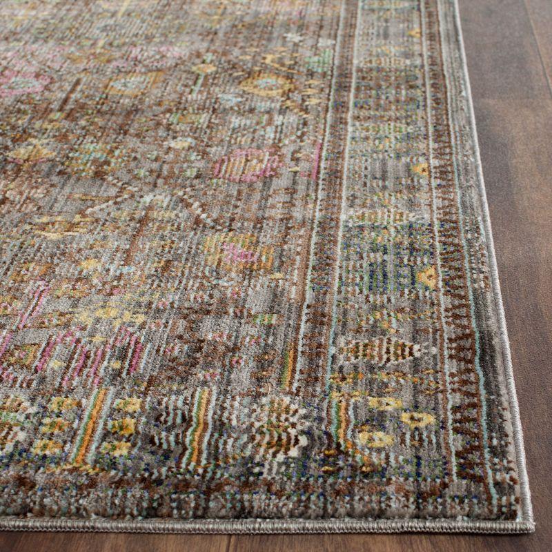 Valencia VAL108 Power Loomed Indoor Runner Rug - Grey/Multi - 2'3"x12' - Safavieh