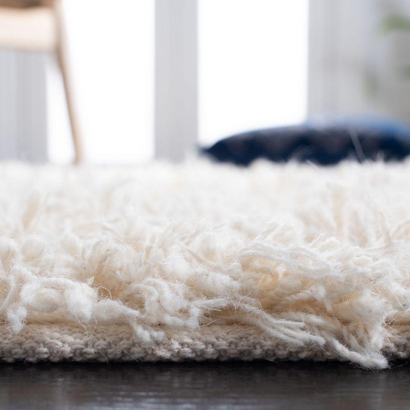 Shag SG731 Hand Woven Runner Rug - Ivory - 2'3"x6' - Safavieh.