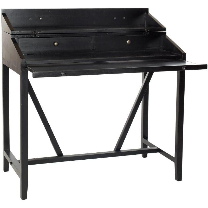 Wyatt Writing Desk With Pull Out - AMH6509 - Black - Safavieh Couture