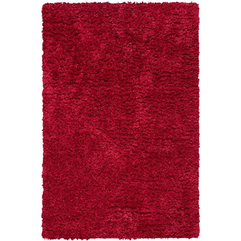 Madrid Shag 200 MDG256 Power Loomed Indoor Area Rug - Red - 4'x6' - Safavieh