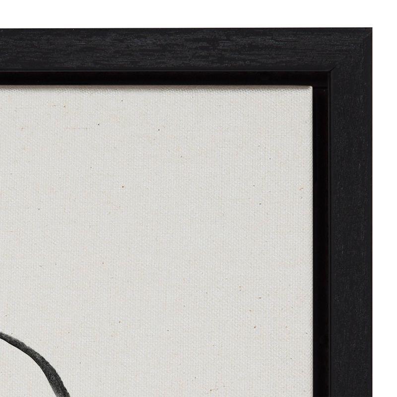 18" x 24" (Set of 2) Sylvie Modern Circles and Going in Circles by Framed Wall Canvas Set Black - Kate & Laurel All Things Decor