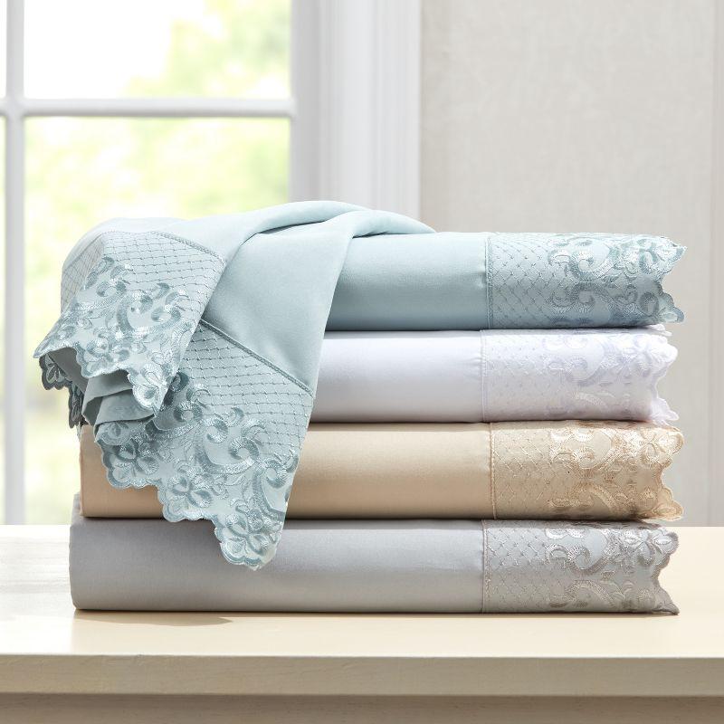 BrylaneHome Hotel Embroidery Sheet Set