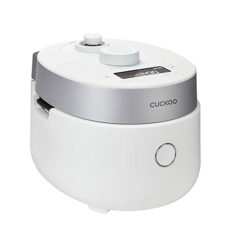 CUCKOO CRP-MHTR0309F 3-Cup (Uncooked) / 6-Cup (Cooked) Induction Heating Twin Pressure Rice Cooker & Warmer with Nonstick Inner Pot, 15 Menu Modes, 3 Voice Guide, Auto Clean (White)