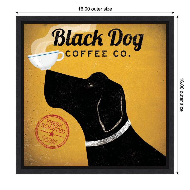 Amanti Art Black Dog Coffee Co by Ryan Fowler Framed Canvas Wall Art