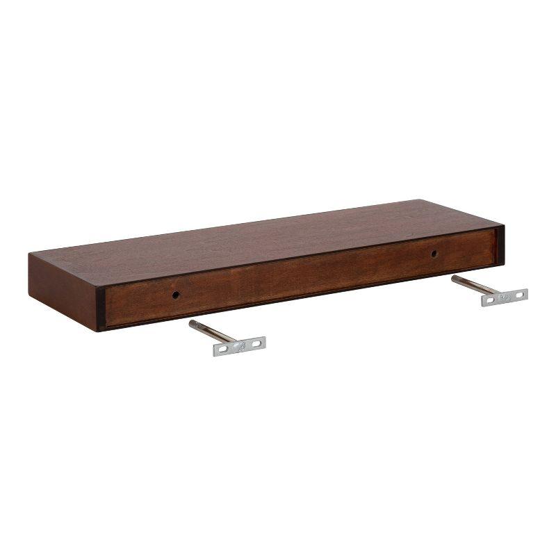 2pc 24" Havlock Wood Shelf Set Walnut Brown - Kate & Laurel All Things Decor: Easy Install, Storage Display