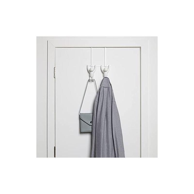 Umbra Buddy Plastic Over-the-Door 2 - Hook Wall Mounted Coat Rack