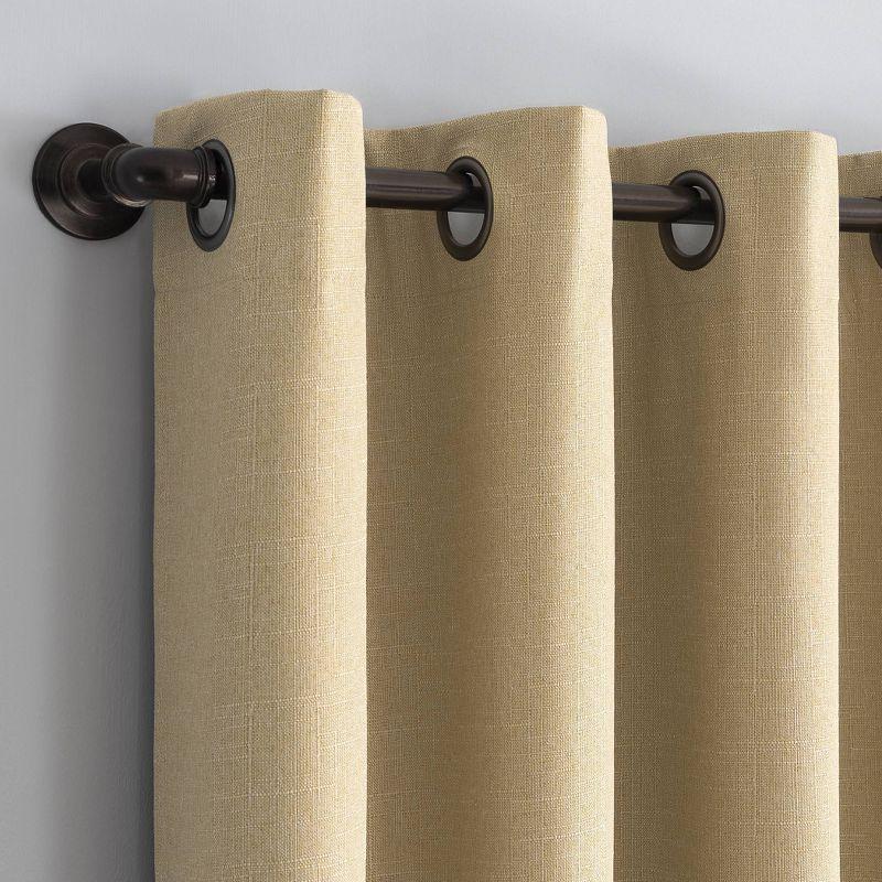 Channing Textured Draft Shield Fleece Insulated 100% Blackout Grommet Top Curtain Panel - Sun Zero