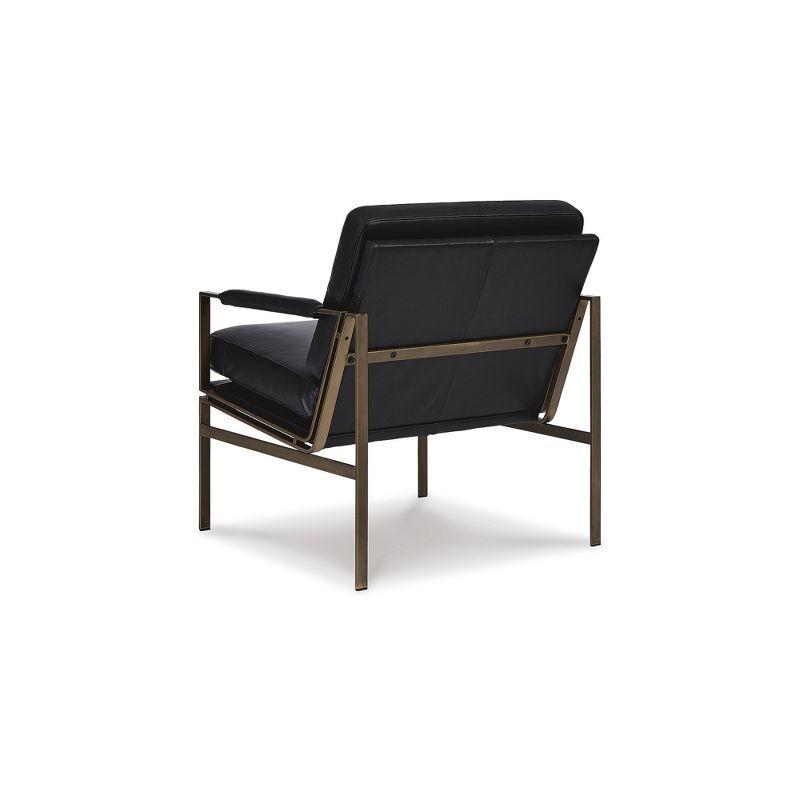 Signature Design by Ashley Contemporary Puckman Accent Chair  Black