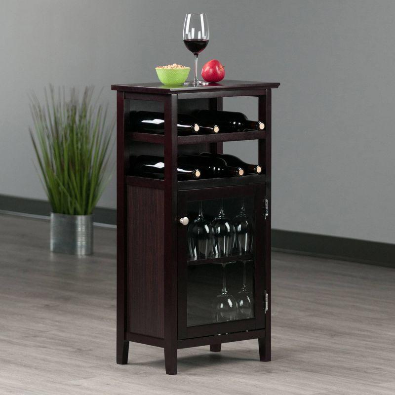 Alta Wine Cabinet Wood/Espresso - Winsome