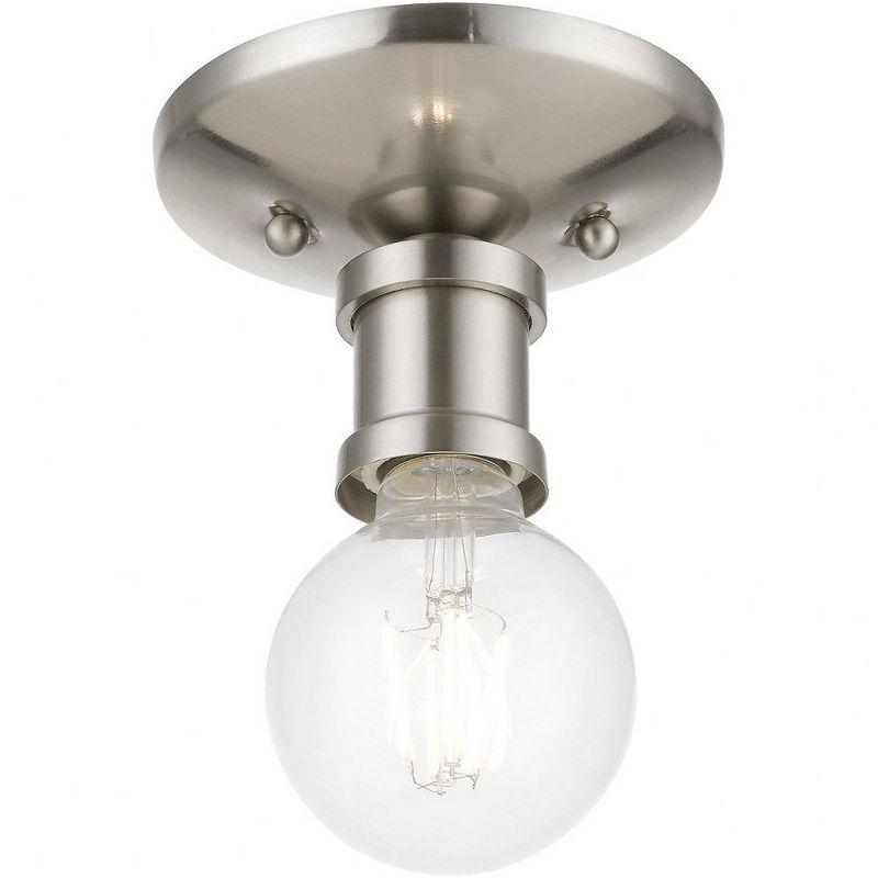 Livex Lighting Lansdale 1 - Light Flush Mount in  Brushed Nickel