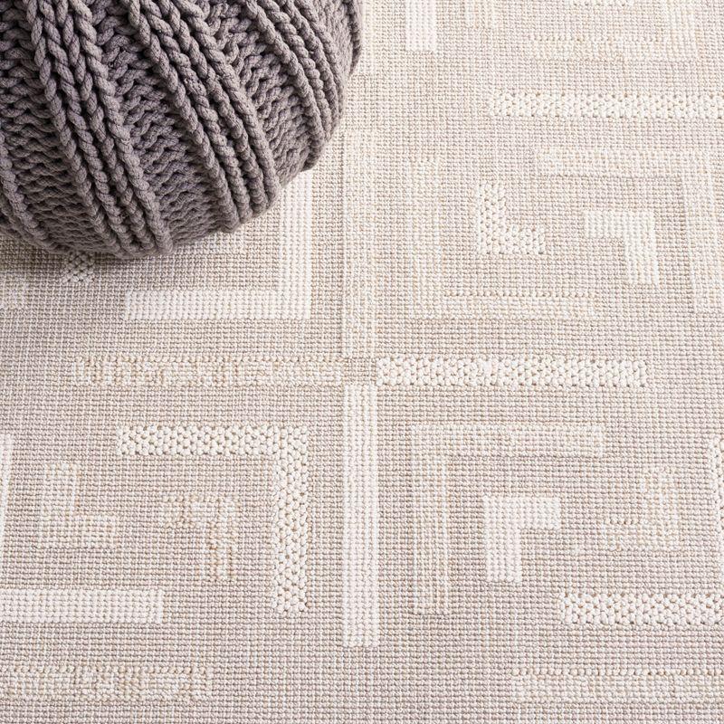 Ivory Geometric Square Flat-Woven Accent Rug - 6'7" x 6'7"