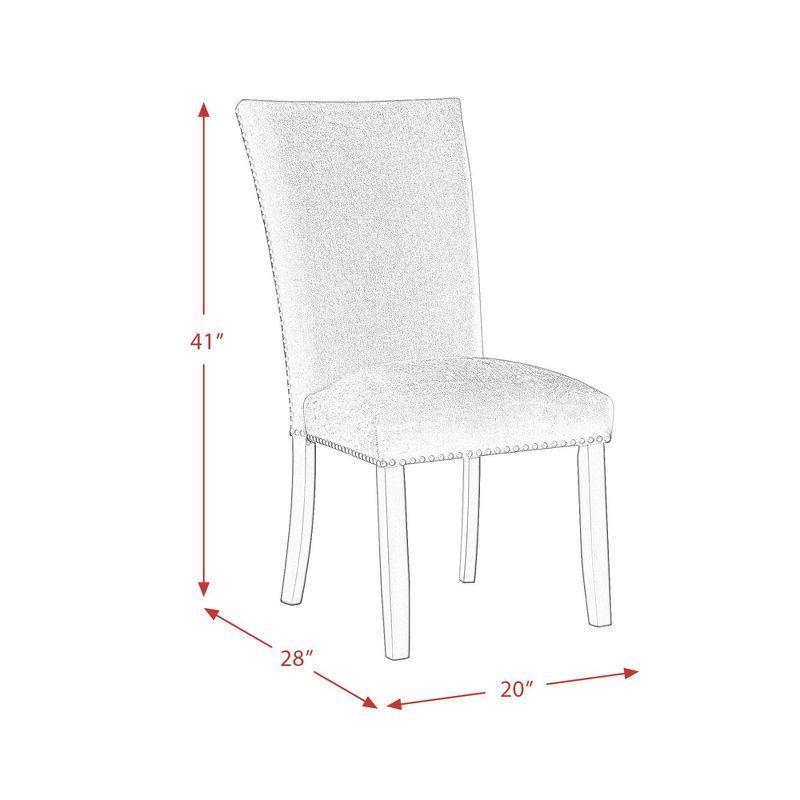 Set of 2 Celine Velvet Side Chair Blue - Picket House Furnishings: Upholstered, Nailhead Trim, Rubberwood Legs