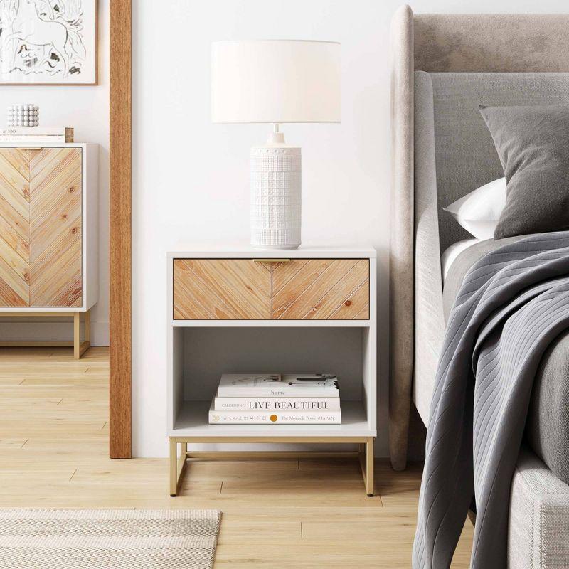 19'' W Metal Nightstand
