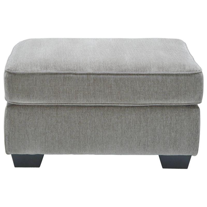 Altari Gray Chenille Oversized Accent Ottoman