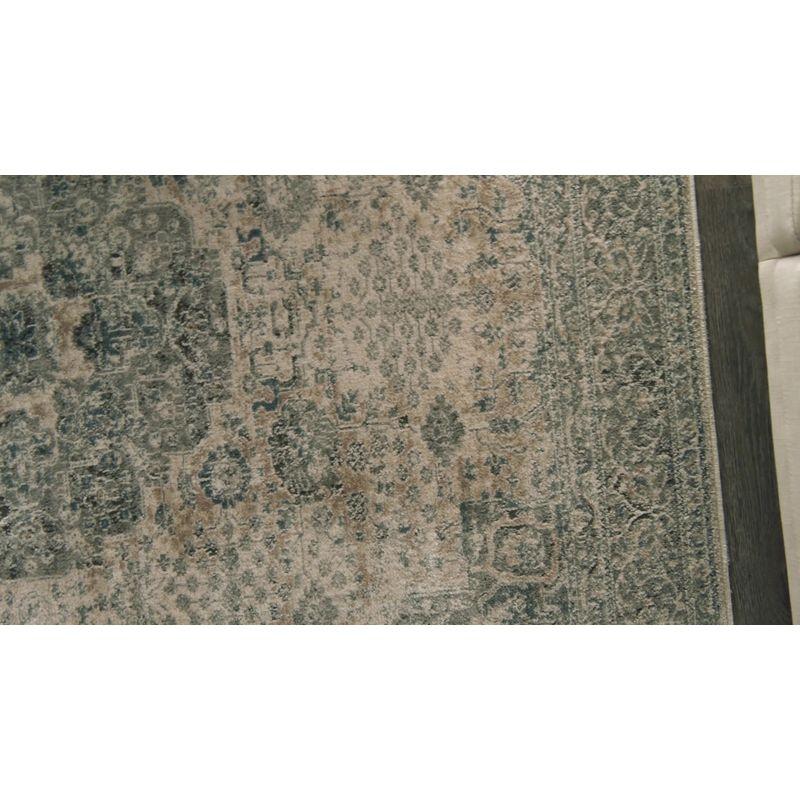 Concerto Grey/Ivory Hand-knotted Synthetic 2'2" x 7'6" Runner Rug