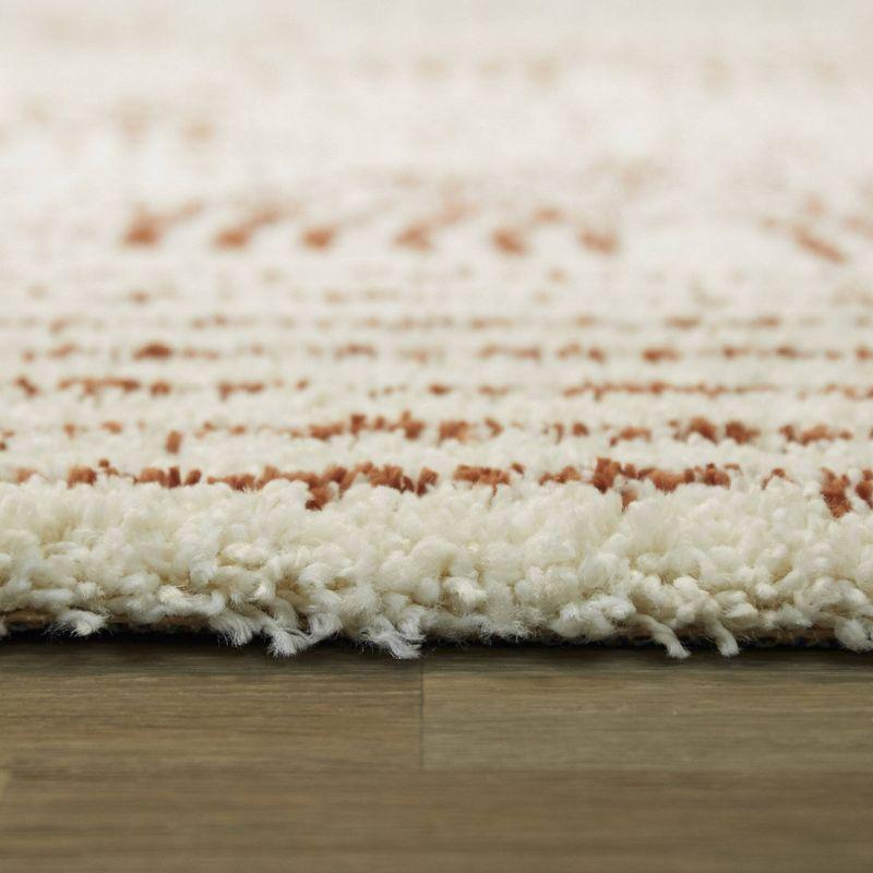 7'10"x10' Hailey Rainbow Striped Kids' Rug White/Red - Balta Rugs: Playroom, Bedroom, High Pile, Fade & Stain Resistant