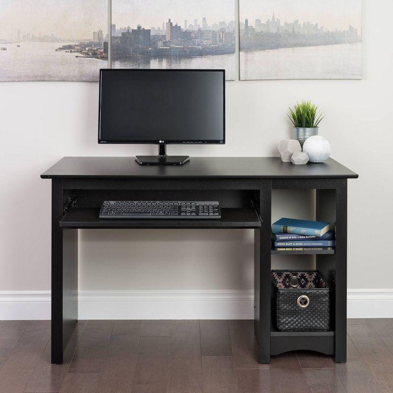 Computer Desk Black - Prepac: Office Workstation with Keyboard Tray & CPU Storage Shelf