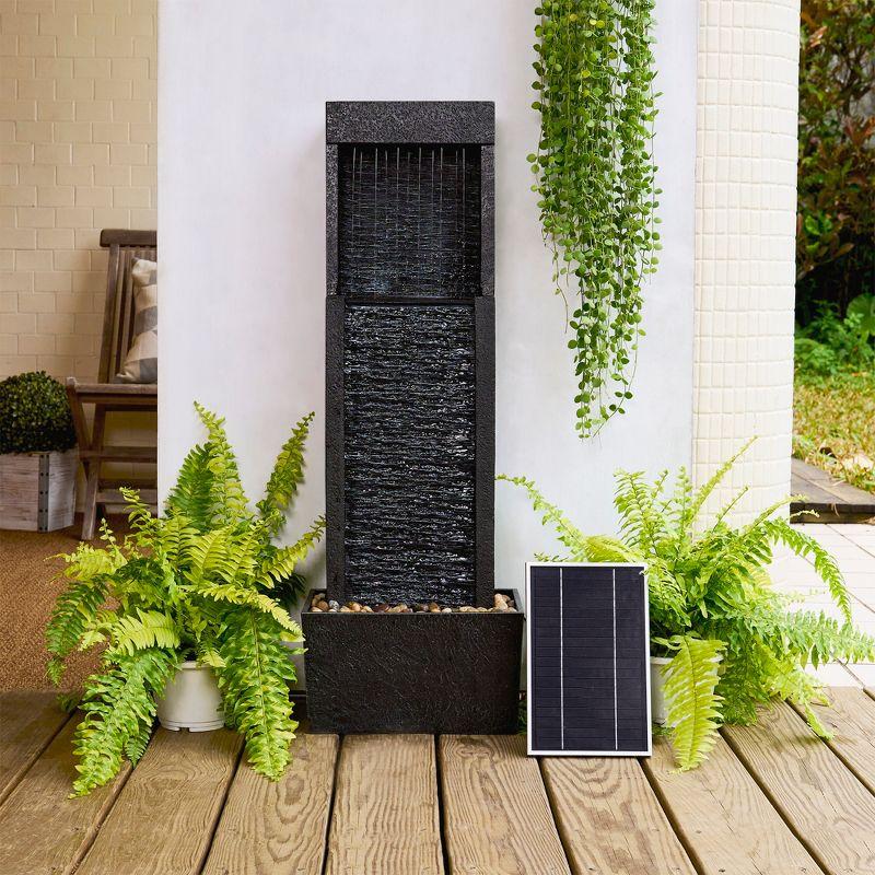 Teamson Home Athena 38 inch Outdoor Solar Fountain with LED Lights