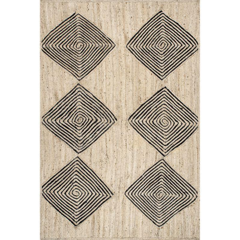 Arvin Olano x Rugs USA Axel Diamond Jute Natural Area Rug