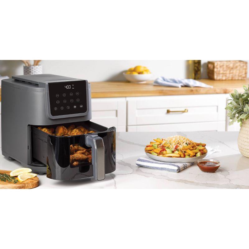 Cool Gray 5-Quart Digital Electric Air Fryer