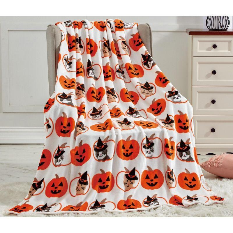 Super Spooky and Comfy Microplush Halloween Throws (50" x 60")