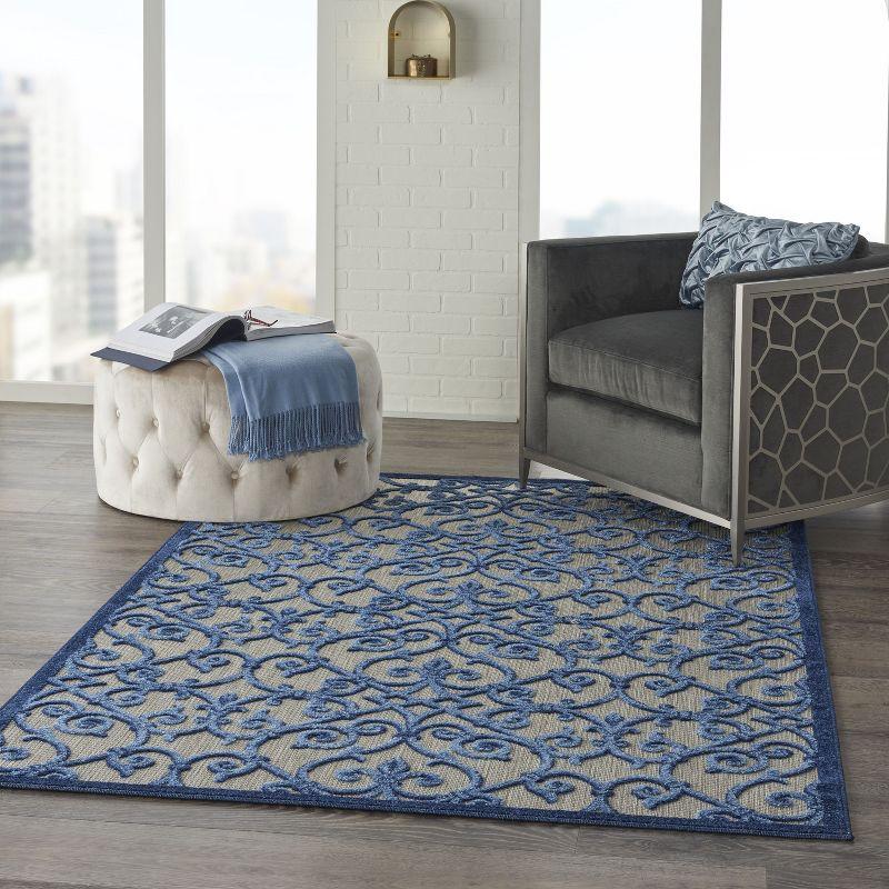 Nourison Aloha Contemporary Scroll Outdoor Rug