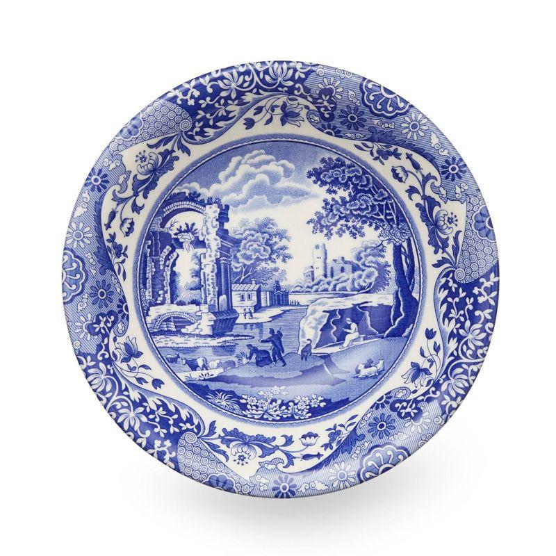 Spode Blue Italian Ascot 8-Inch Cereal Bowl - Decorative Earthenware Dinnerware with Scenic Border Design