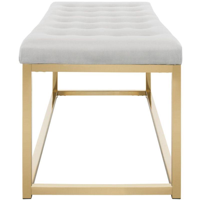 Reynolds Bench - FOX6225 - Grey/Brass - Safavieh Couture