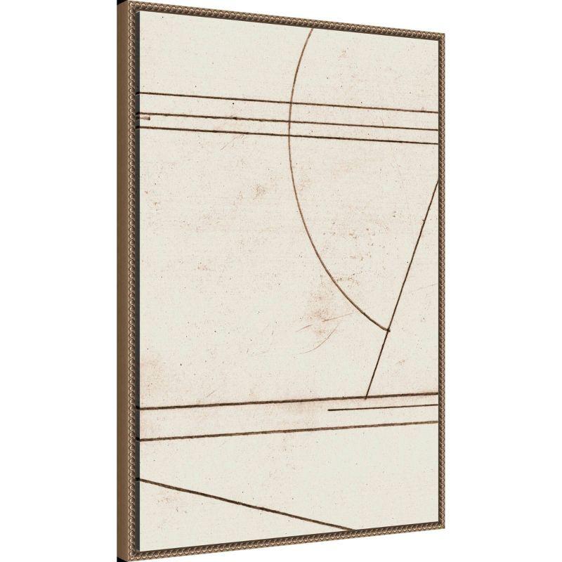 23"x33" Minmod No1 by Dan Hobday Framed Canvas Wall Art Print Bronze - Amanti Art: Modern Lithograph, Polystyrene Frame