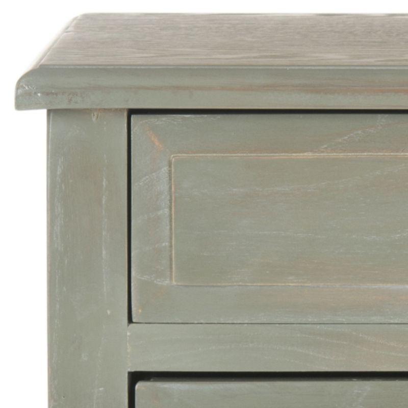 Lori End Table With Storage Drawers - AMH6576B - Ash Grey - Safavieh Couture