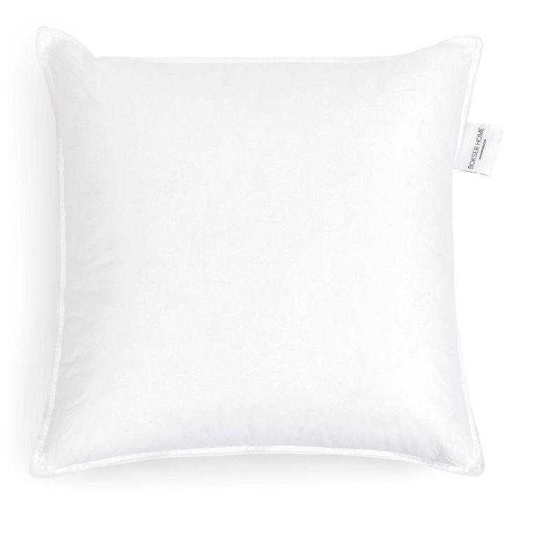 20" White Feather Down Square Throw Pillow Insert