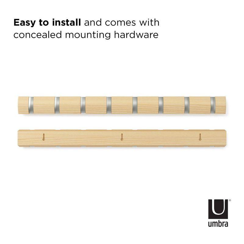 Flip 8 - Hook Solid Wood Coat Rack