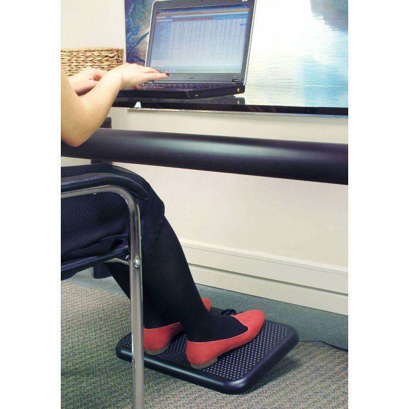 Indus Tool Toasty Toes Heated Footrest Black 90W TT: Adjustable Radiant Foot Warmer, Ceramic Element, Indoor Use