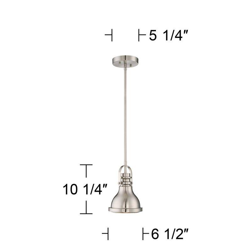 Brushed Nickel Mini Pendant with Clear Glass Shade