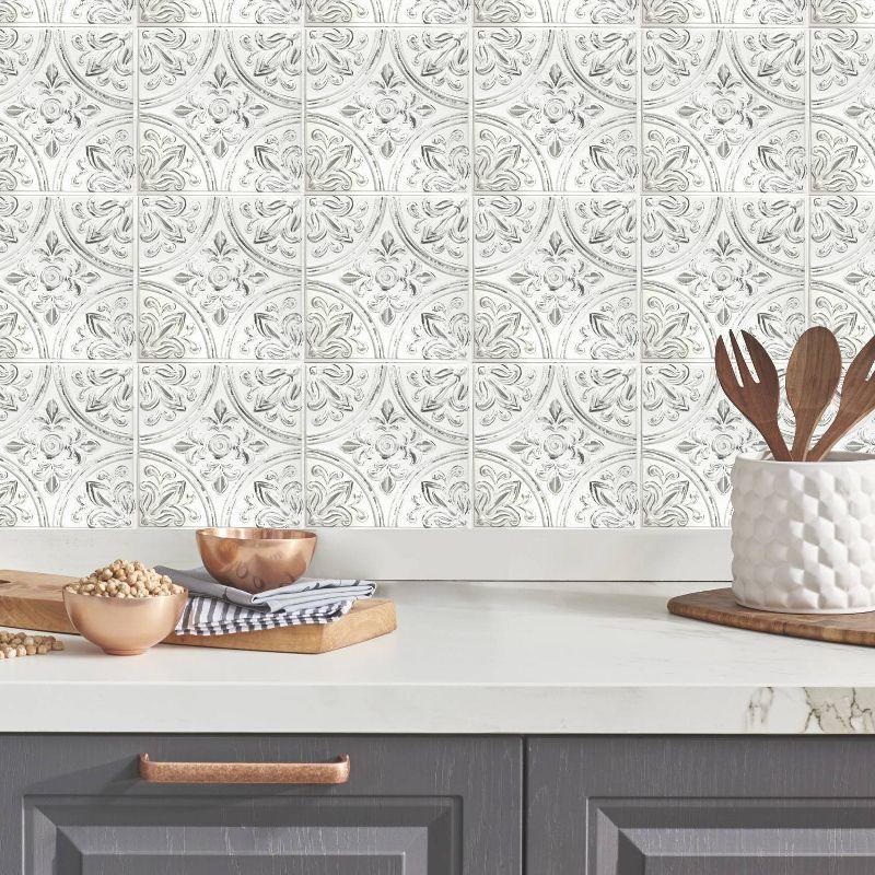 10.5'' W x 10.5'' L PVC Peel and Stick Field Tile