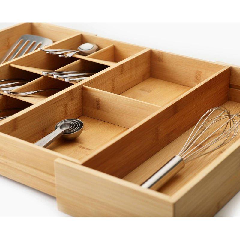 Joseph Joseph DrawerStore Bamboo Expandable Cutlery, Utensil and Gadget Organizer