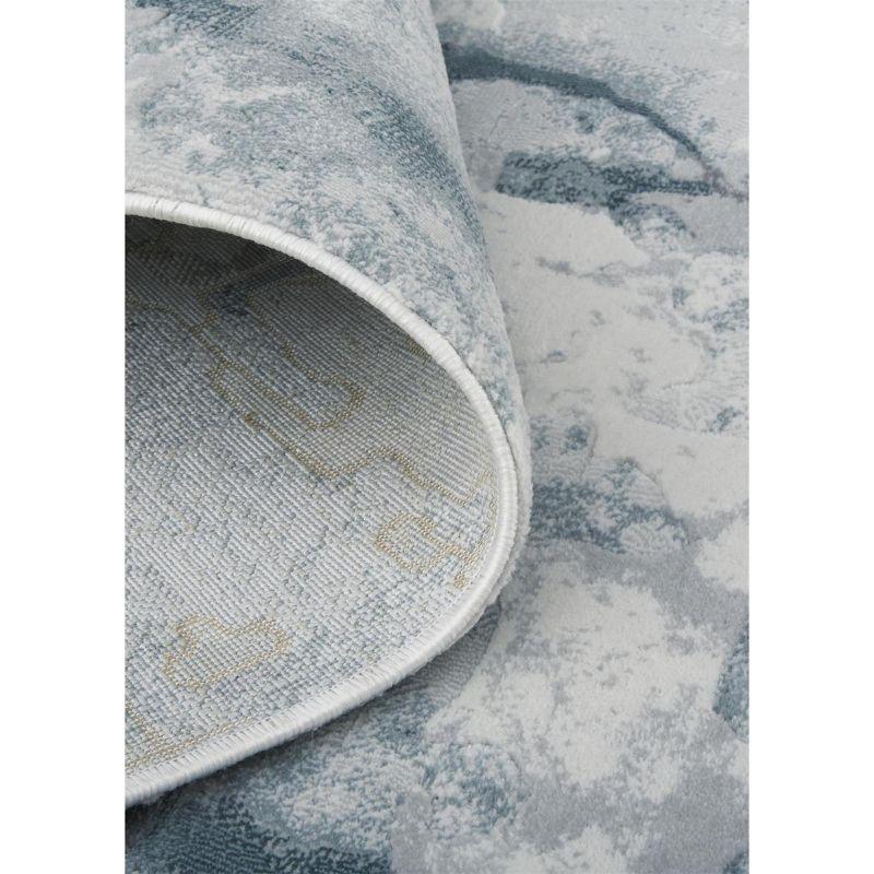 Atwell Transitional Abstract Blue/Gray/Ivory Area Rug