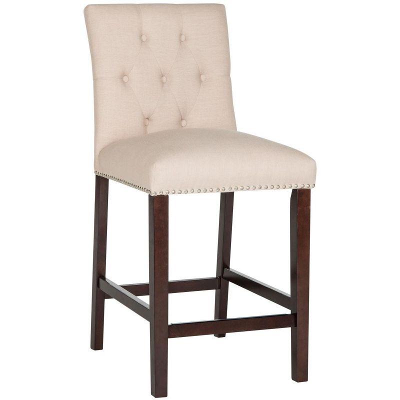 Norah Counter Stool (Set of 2) - FOX6209 - Beige - Safavieh Couture