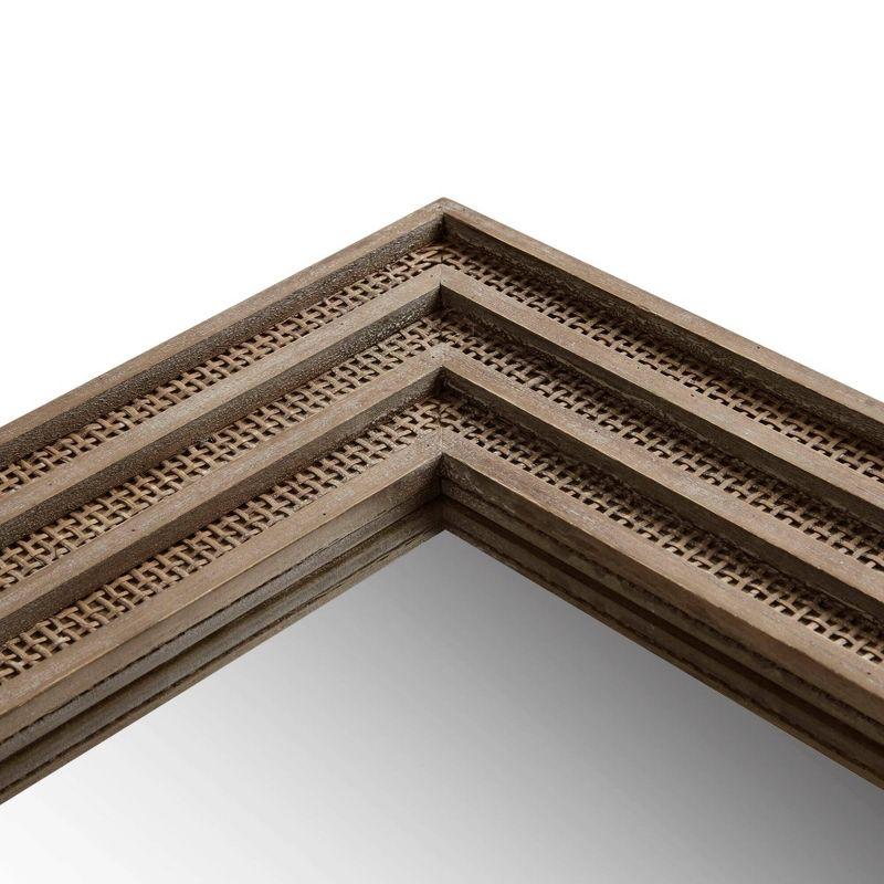 Naomi 37" Bronze and Wood Rectangular Mirror