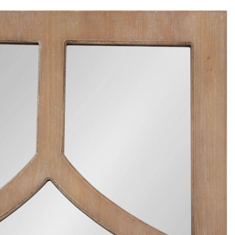 Kate and Laurel Pierette Framed Wall Mirror, 16x42, Natural