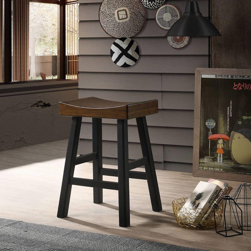 Carolina Living 24" Levi Counter Height Barstool Elm/Black